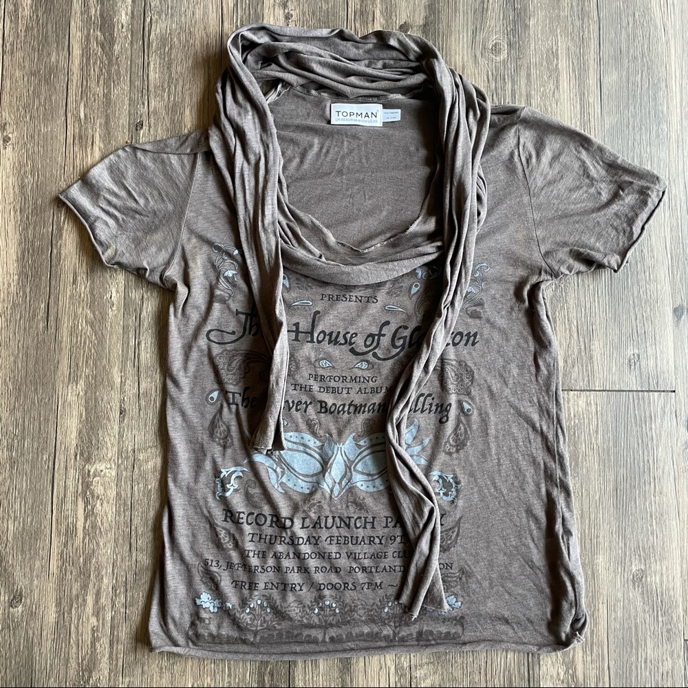 Topman Shirt w/ Attached Scarf